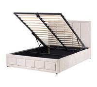 Beliani Ottoman Bed Chenille Quiberon 140 X 200 Cm (Eu Double) Beige