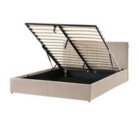 Ottoman Bed DREUX Velvet Taupe 160 x 200 cm (EU King Size)