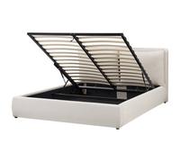 Ottoman Bed BAJONNA Fabric Beige 160 x 200 cm (EU King Size)
