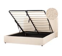 Ottoman Bed LAVAUR Boucle Beige 160 x 200 cm (EU King Size)