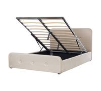 Ottoman Bed RENNES Fabric Beige 140 x 200 cm (EU Double)