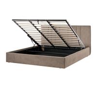 Ottoman Bed TARASCON Fabric Taupe 180 x 200 cm (EU Super King)
