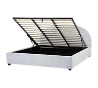Ottoman Bed VAUCLUSE Chenille Light Blue 180 x 200 cm (EU Super King)