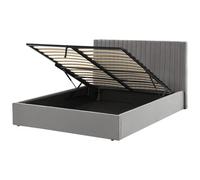 Ottoman Bed VION Velvet Grey 160 x 200 cm (EU King Size)
