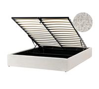 Ottoman Bed without Headboard Boucle DINAN 160 x 200 cm (EU King Size) Off-White
