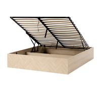 Ottoman Bed without Headboard ETEL 160 x 200 cm (EU King Size) Light Brown