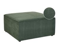 Beliani Ottoman LEMVIG Corduroy Dark Green, Green