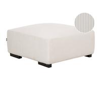 Beliani Ottoman Lungo Corduroy Off-White