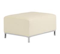 Beliani Ottoman Oslo Leather Light Beige