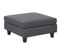 Beliani Ottoman Unstad Fabric Dark Grey