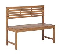 Beliani Outdoor Bench 2 Seater Acacia Wood 50 x 110 cm Balcony Furniture Treia