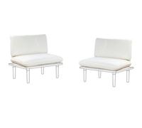 Beliani Outdoor Cushion Cover Set Frascati Off-White