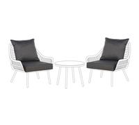 Beliani Outdoor Cushion Cover Set Laureto Dark Grey