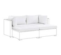 Beliani Outdoor Cushion Cover Set Noto Off-White