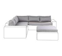 Beliani Outdoor Cushion Cover Set Palermo Grey