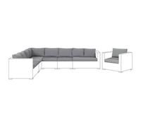 Beliani Outdoor Cushion Cover Set Xxl Grey