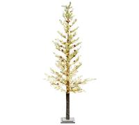 Beliani Outdoor Decoration Led Grenivik 245 Cm Christmas Tree White