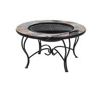 Beliani Charcoal Fire Pit Multicolour Erebus