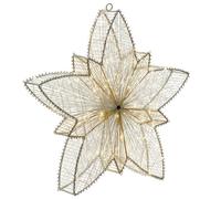 Beliani Outdoor Hanging Decoration Led Hofsos 50 Cm Star Silver