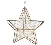 Beliani Outdoor Hanging Decoration LED KURULA Star 58 cm Silver