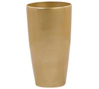 Beliani Outdoor Indoor Plant Flower Pot Tall Round 32 cm High Gloss Gold Tseria
