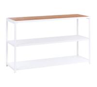 Beliani Outdoor Kitchen Island Avetrana Brown/ White Metal
