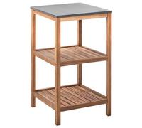 Beliani Outdoor Kitchen Island Brucoli Brown Acacia Wood