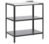 Beliani Outdoor Kitchen Island Vilama Black Metal