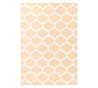 Beliani Outdoor Rug Aksu Beige 140 X 200 Cm Reversible
