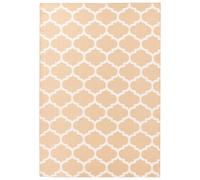 Beliani Outdoor Rug Aksu Beige 160 X 230 Cm Reversible