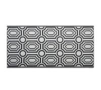 Beliani Outdoor Rug Bidar Black 90 X 180 Cm Reversible