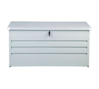 Beliani Outdoor Storage Box Light Grey Galvanised Steel 400 L - Weather-Resistant Garden Chest