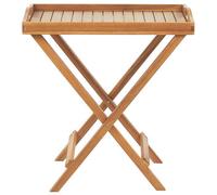Beliani Outdoor Tea Table, Foldable Acacia Tray, Light Brown, 68 X 45 Cm