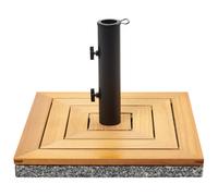 Beliani Parasol Base Ceccano Brown Square 21 Kg, Brown