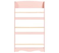Beliani Pastel Pink 3-Tier Wall Bookshelf - Mdf With Pine Wood Reinforcements, 60 X 12 X 100 Cm