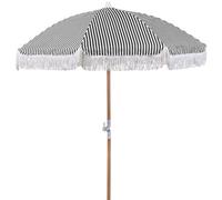 Beliani Patio Parasol 150 Cm Mondello Black/ White