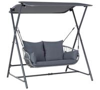 Beliani Patio Swing Fiastra Metal Dark Grey