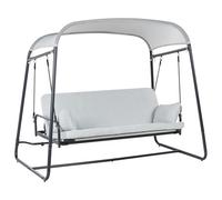 Beliani Patio Swing Marsciano Metal Light Grey