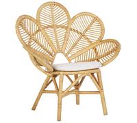 Beliani Peacock Chair Florentine Rattan Natural