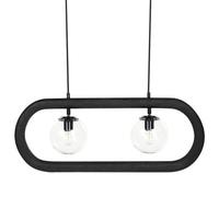 Beliani Pendant Lamp Ayensu Mango Wood Black
