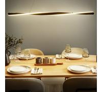 Beliani Pendant Lamp Black Metal With Integrated Led, Twisted Wave Modern Hanging Light For Dining Room