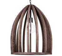 Beliani Pendant Lamp Manair Mango Wood Dark Brown, Brown