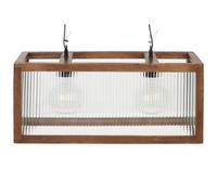 Beliani Pendant Lamp Penna Mango Wood Brown