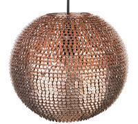 Beliani Pendant Lamp Seine Metal Copper, Brown