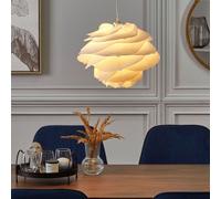 Beliani Pendant White Flower Shade - 1-Light Modern Sculptural Ceiling Pendant, W41 X D41 X H113Cm