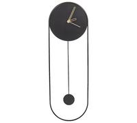 Beliani Pendulum Clock Salvan Metal Black