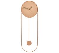 Beliani Pendulum Clock Salvan 20 Cm Metal Peach Pink