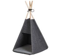 Beliani Scandinavian Pet Bed Ulubey Felt Dark Grey