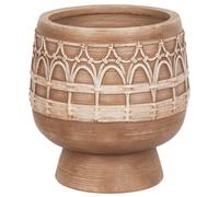Beliani Plant Pot Cicuta 22 Cm Light Brown