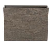 Beliani Rectangular Plant Pot 25 X 60 X 45 Cm Brown Edessa